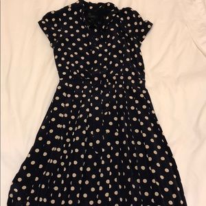 JCrew silk polka dot dress